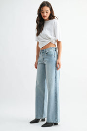 Light Denim Wide Leg Jean