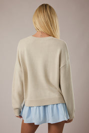 Beige Tan Sardines Sweater