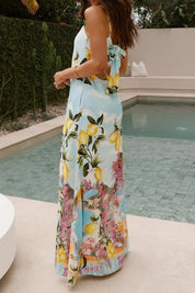 Printed Sleeveless Strap Dress