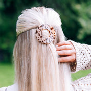 Flat Circle Hair Clip | Small | Blonde Tortoise