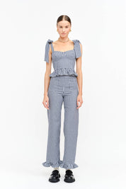 Navy Gingham Beth Top