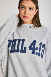 Gray PHIL 4:13 Mockneck