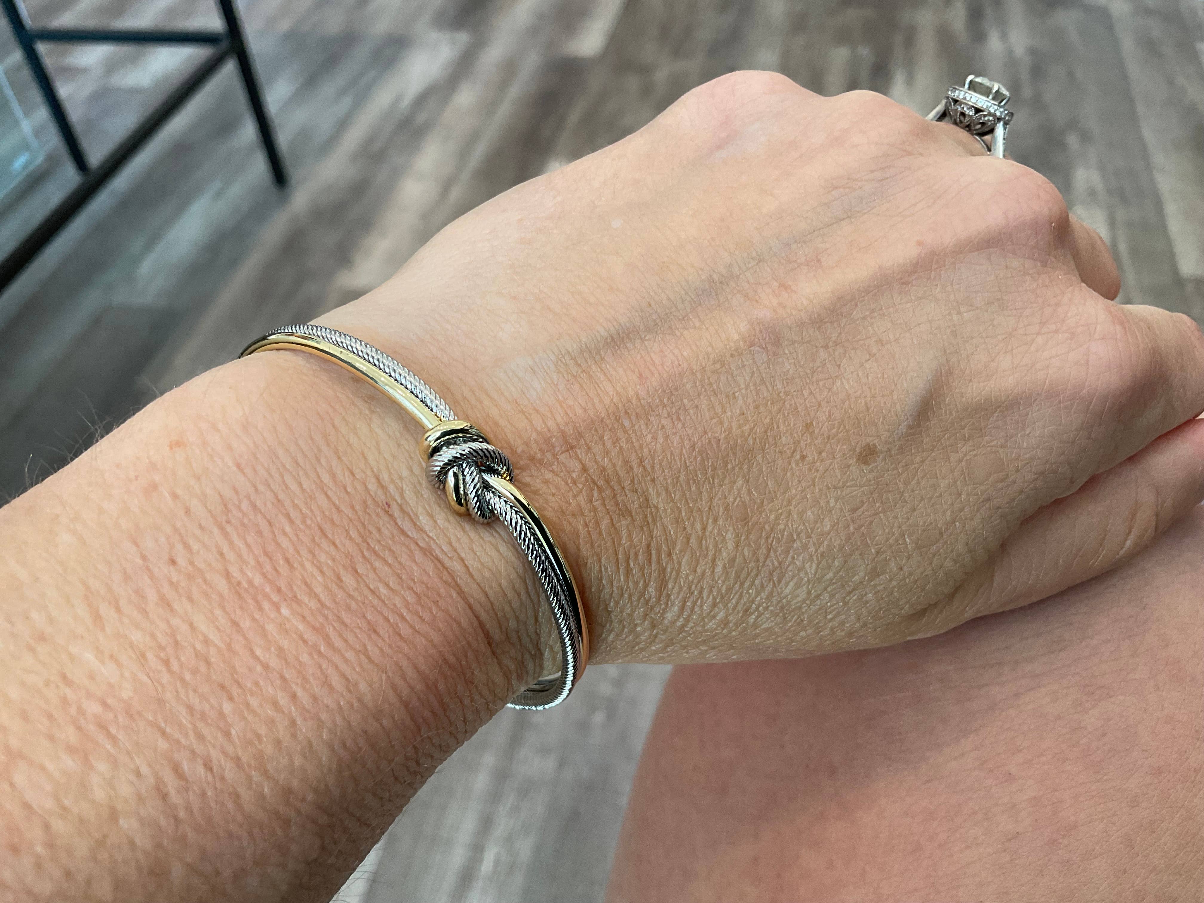 Two Tone Knotted Bangle