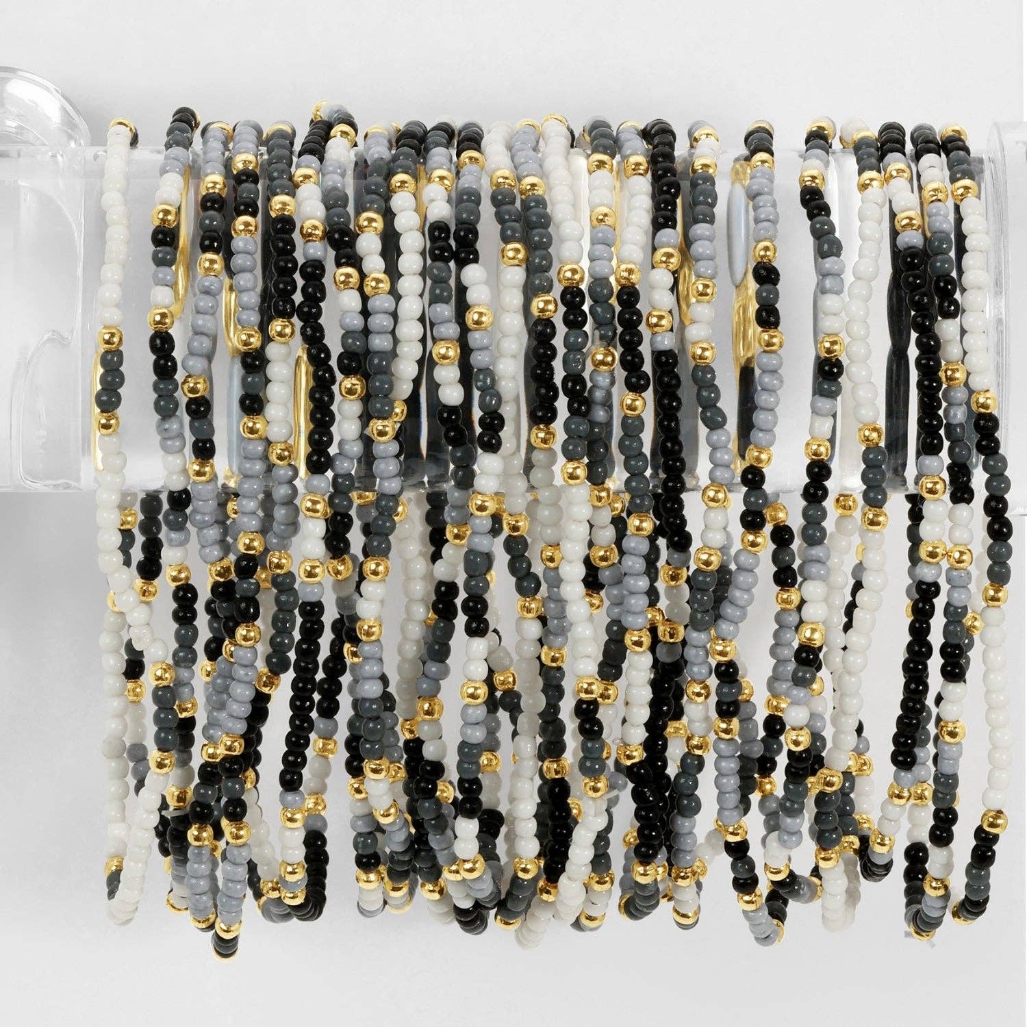 Assorted 2mm Stretch Seed Bead Bracelets