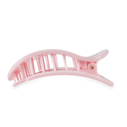 Pink Ribbon Power Large Flat Round Hair Clip
