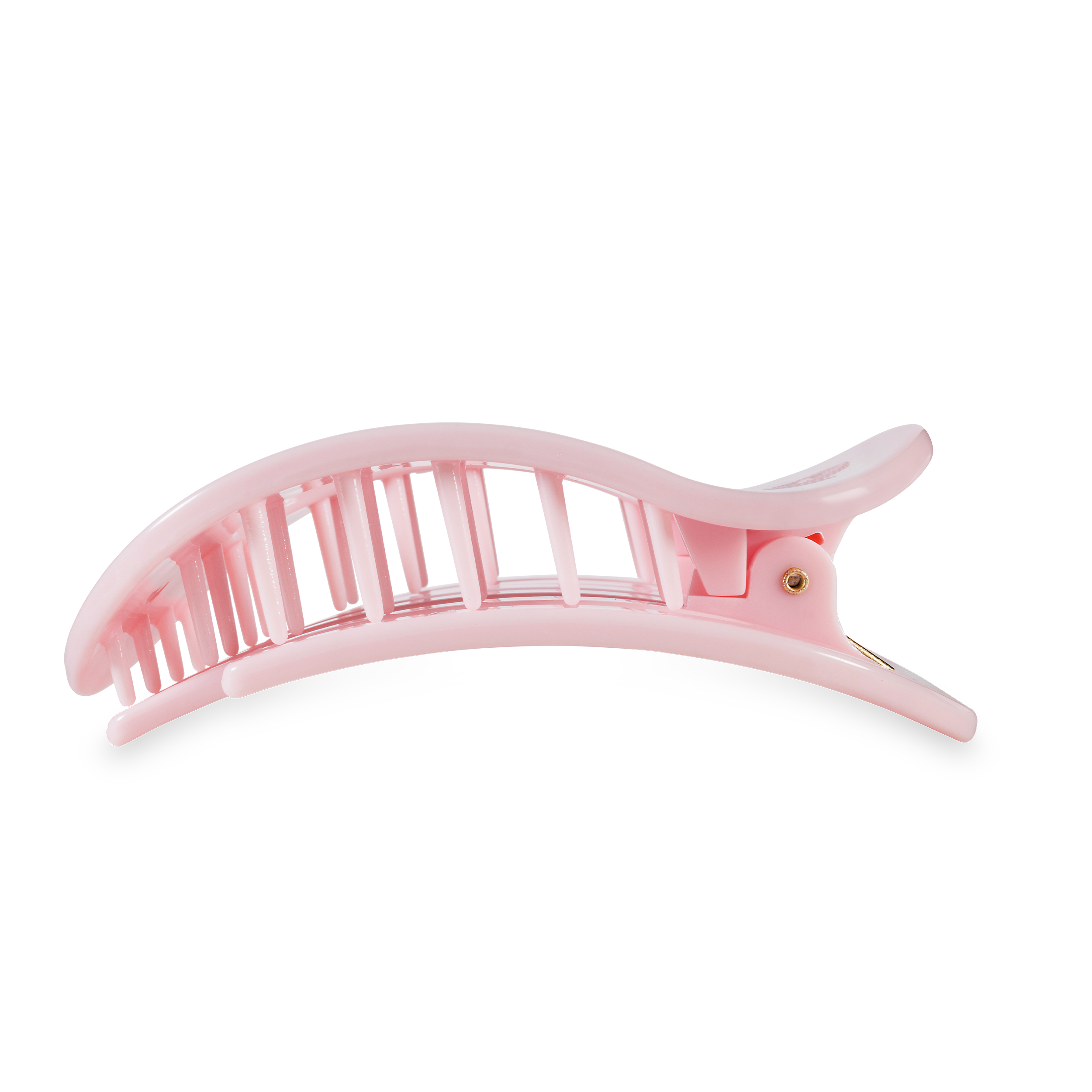 Pink Ribbon Power Large Flat Round Hair Clip