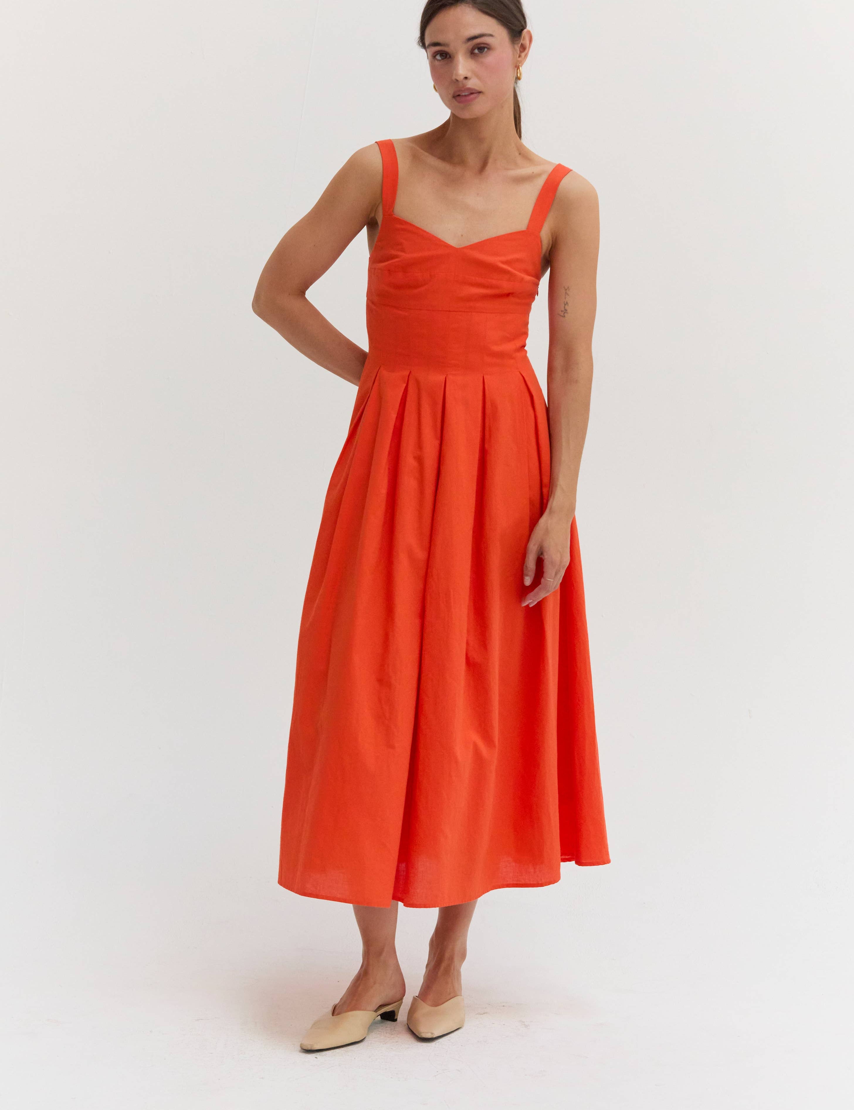 Red Valerie Fit And Flare Dress