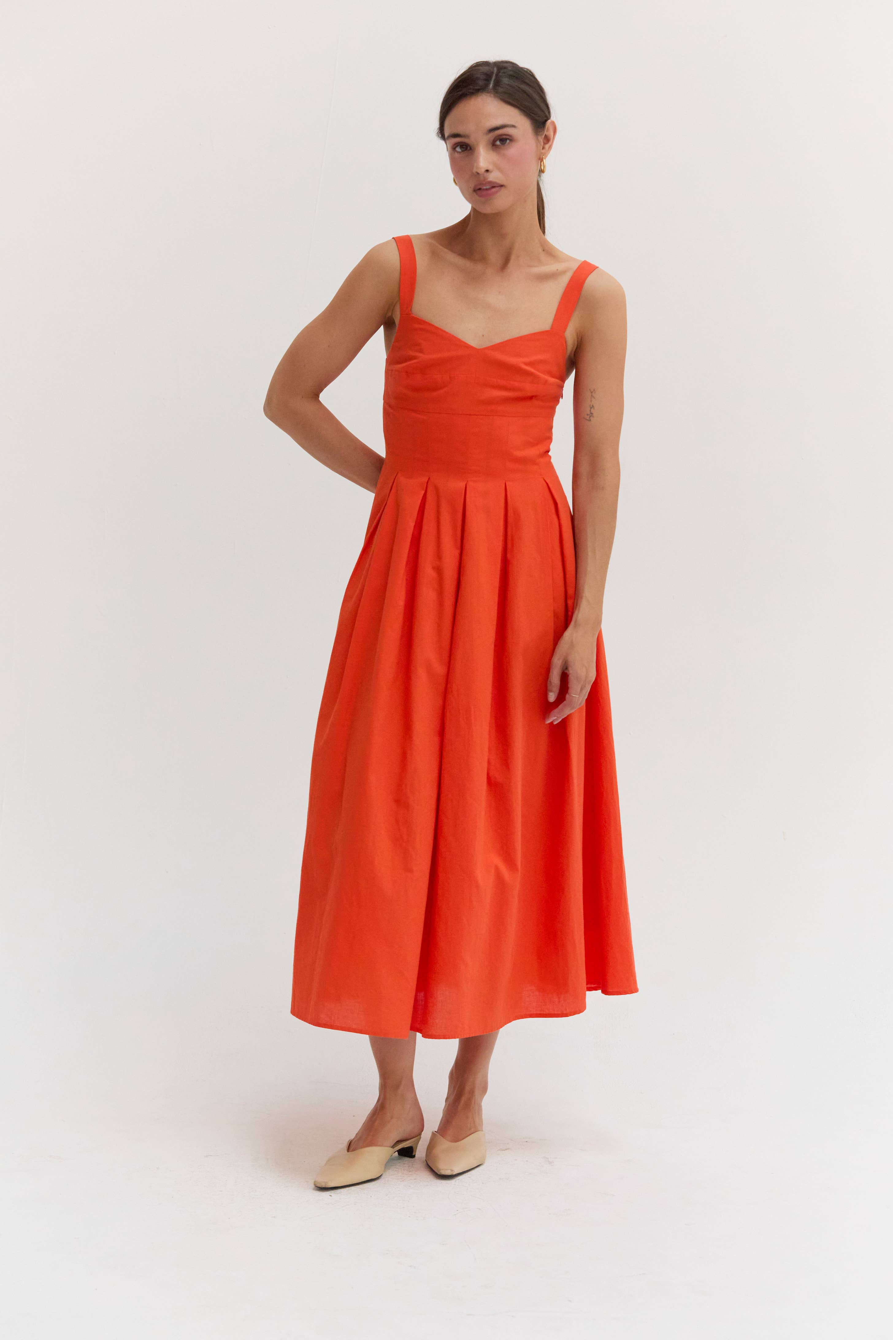 Red Valerie Fit And Flare Dress