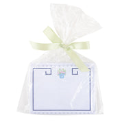 Turquoise Leaf Scallop Note Cards