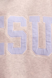 Gray Striped Jesus Patch Sweatshirt