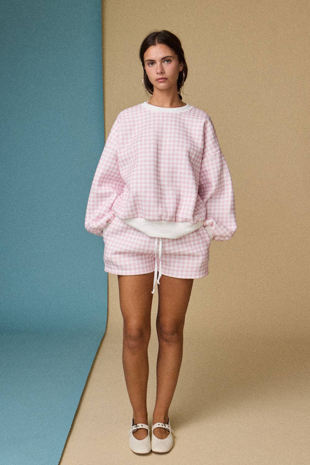 Pink Gingham Lounge Set