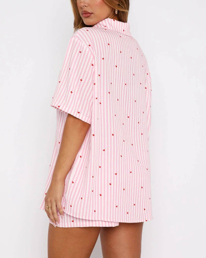 Pink Stripe PJ Set