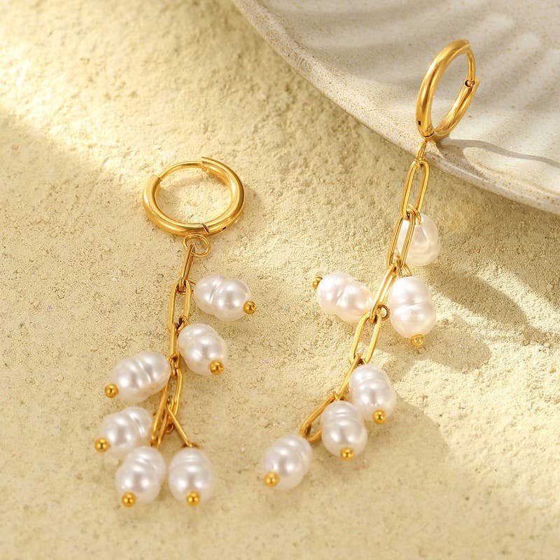 Pearl Drop Tarnish Free Earrings