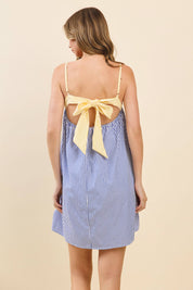 Contrast Striped Relaxed Babydoll Dress