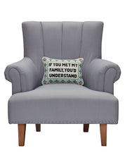 If You Met My Family Embroidered Pillow