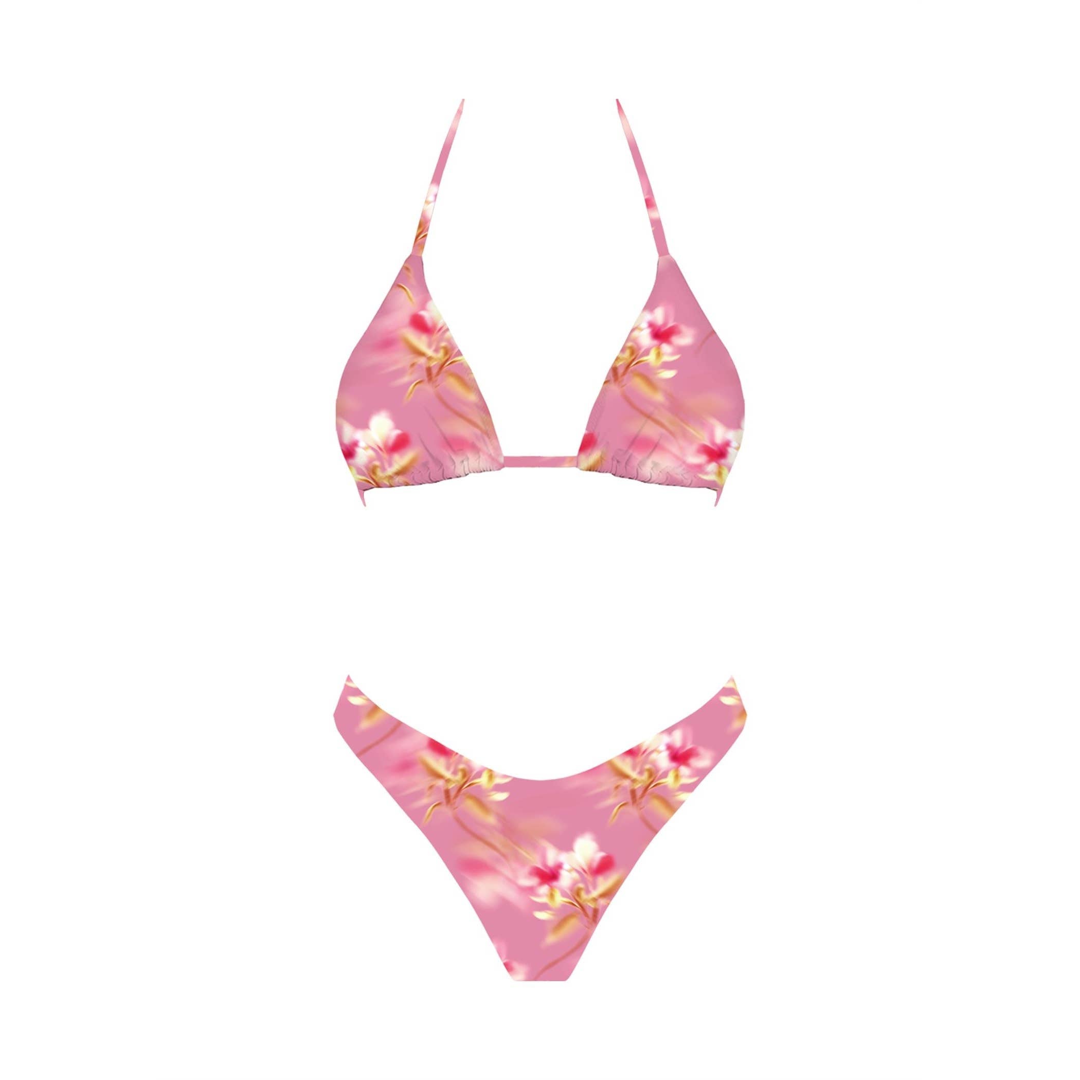 Pink Floral Everyday Bikini Set