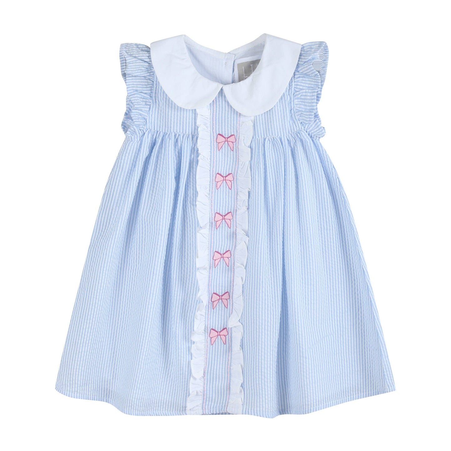 Blue and Pink Bow Ruffle Baby