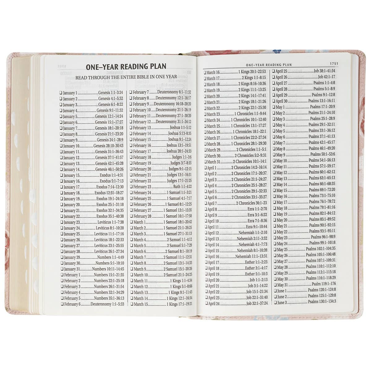 KJV Pink Bible Floral Print
