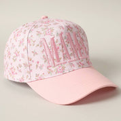 Mama Pink Embroidered Flower Hat