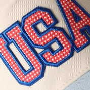 USA Flag Patch Denim Two-Tone Trucker Hat