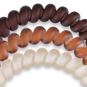 Spiral Hair Coils | Small | For the Love of Mattes showing strong grip, no rip spiral hair tie
