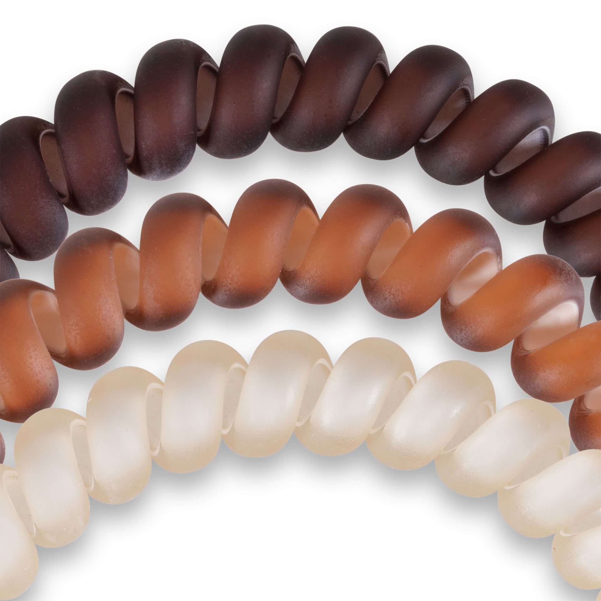 Spiral Hair Coils | Small | For the Love of Mattes showing strong grip, no rip spiral hair tie