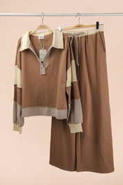 Brown Color Block Set