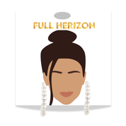 Pearl 18k Gold- Plated Hypoallergenic Small Hoop Earrings