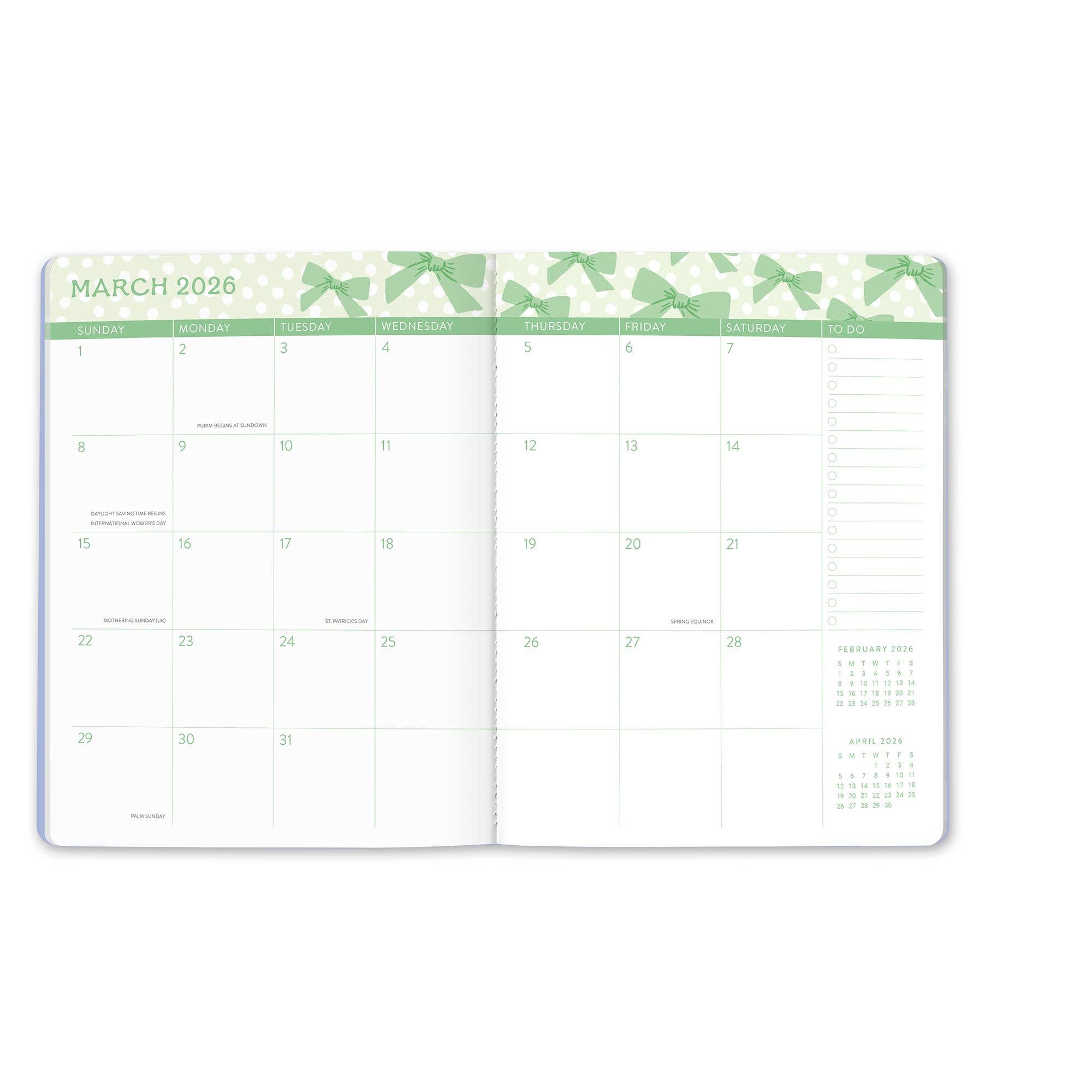 2026 Bow Monthly Planner