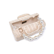 Cream Everly Evening Bag
