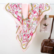 Floral Chain Print Silk-Finish