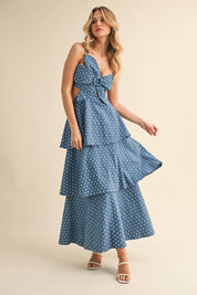 Floral Polka Dot Maxi Dress
