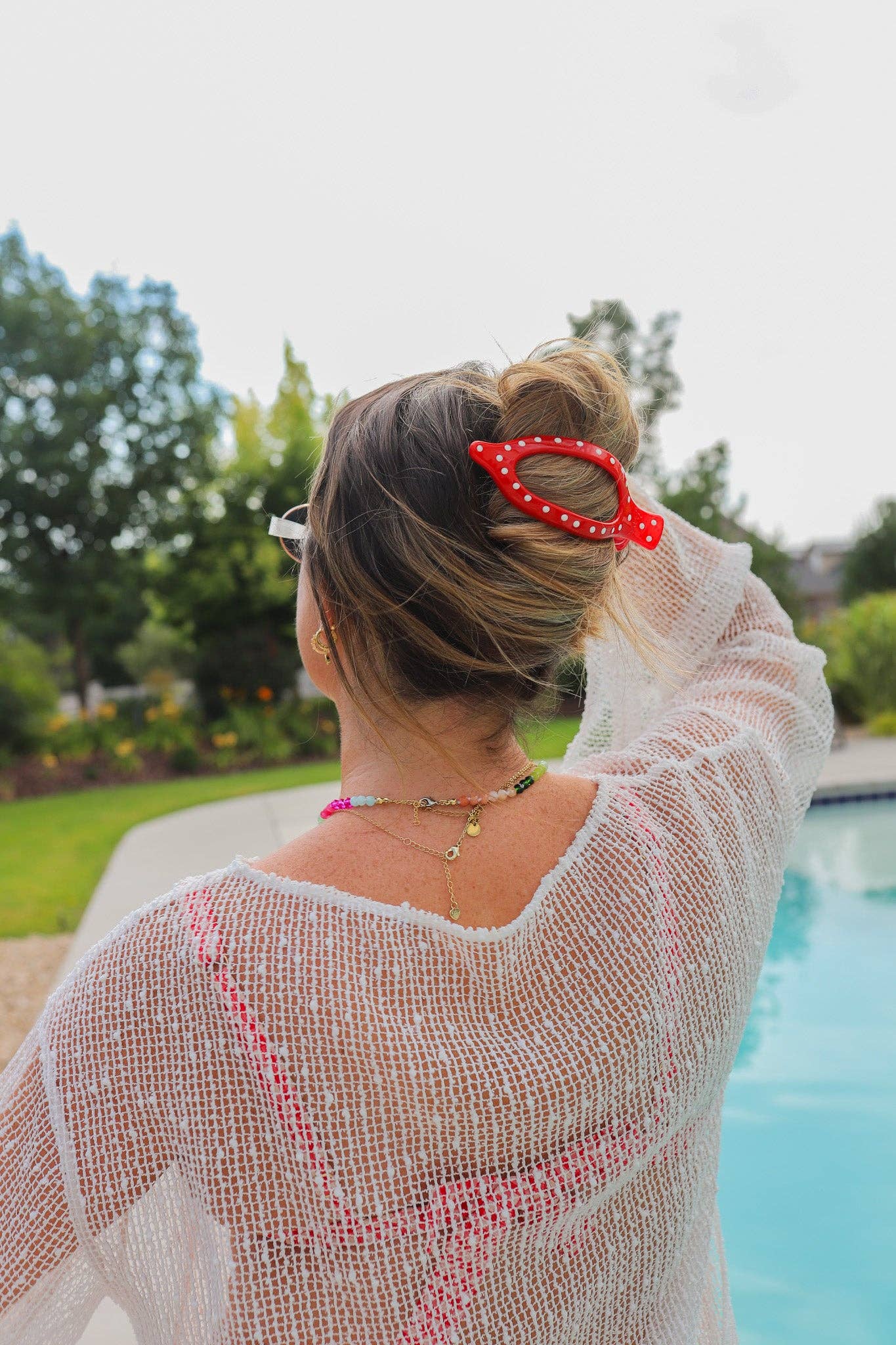 Polka Dot Oversized Lay Down Claw