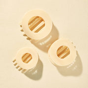 Flat Circle Hair Clip | Medium | Almond Beige