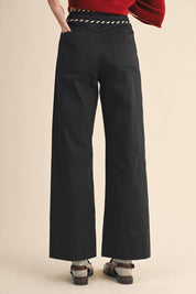 Black High Waist Wide Leg Pants