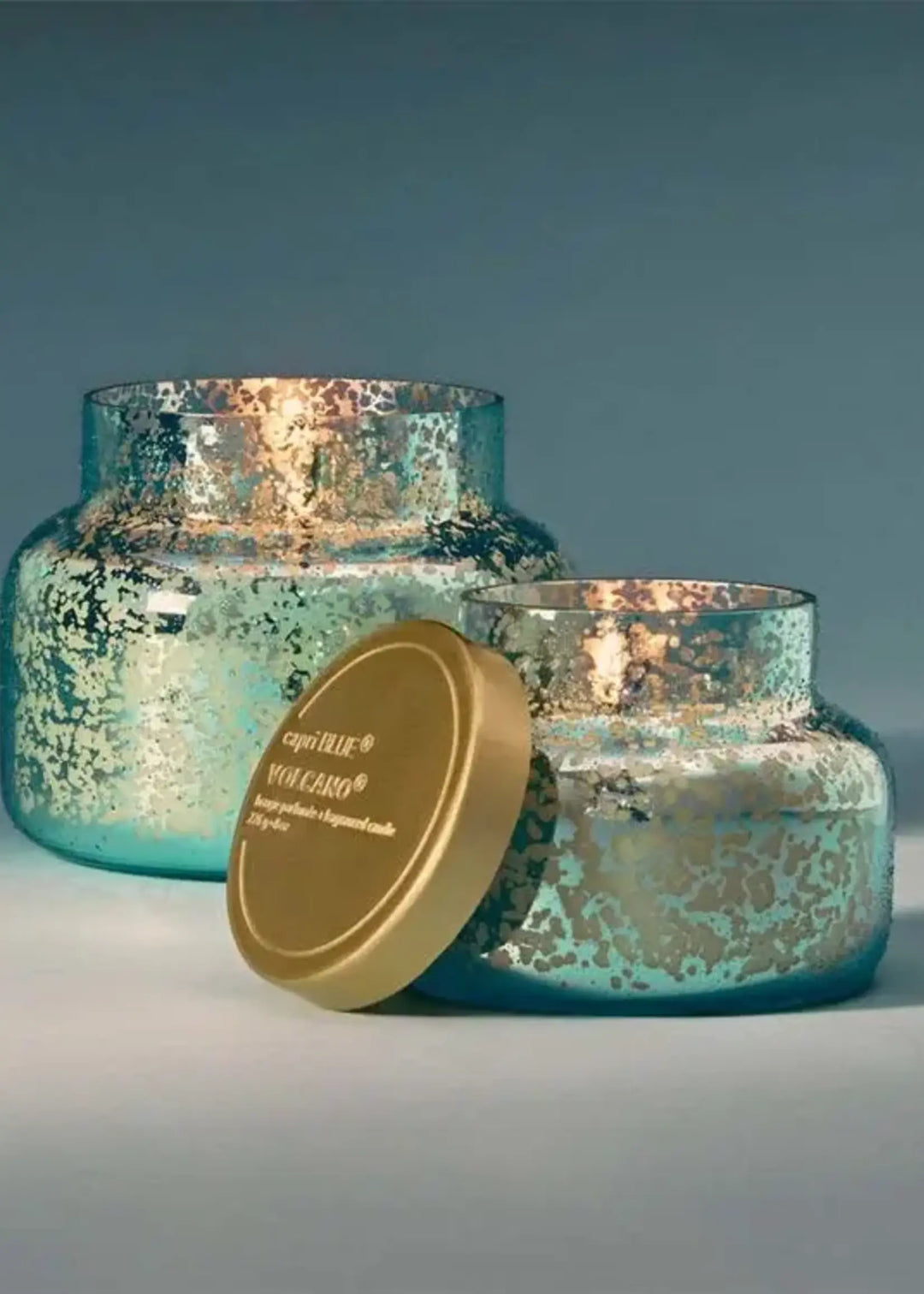VOLCANO AQUA OPALINE SIGNATURE JAR - 8 OZ
