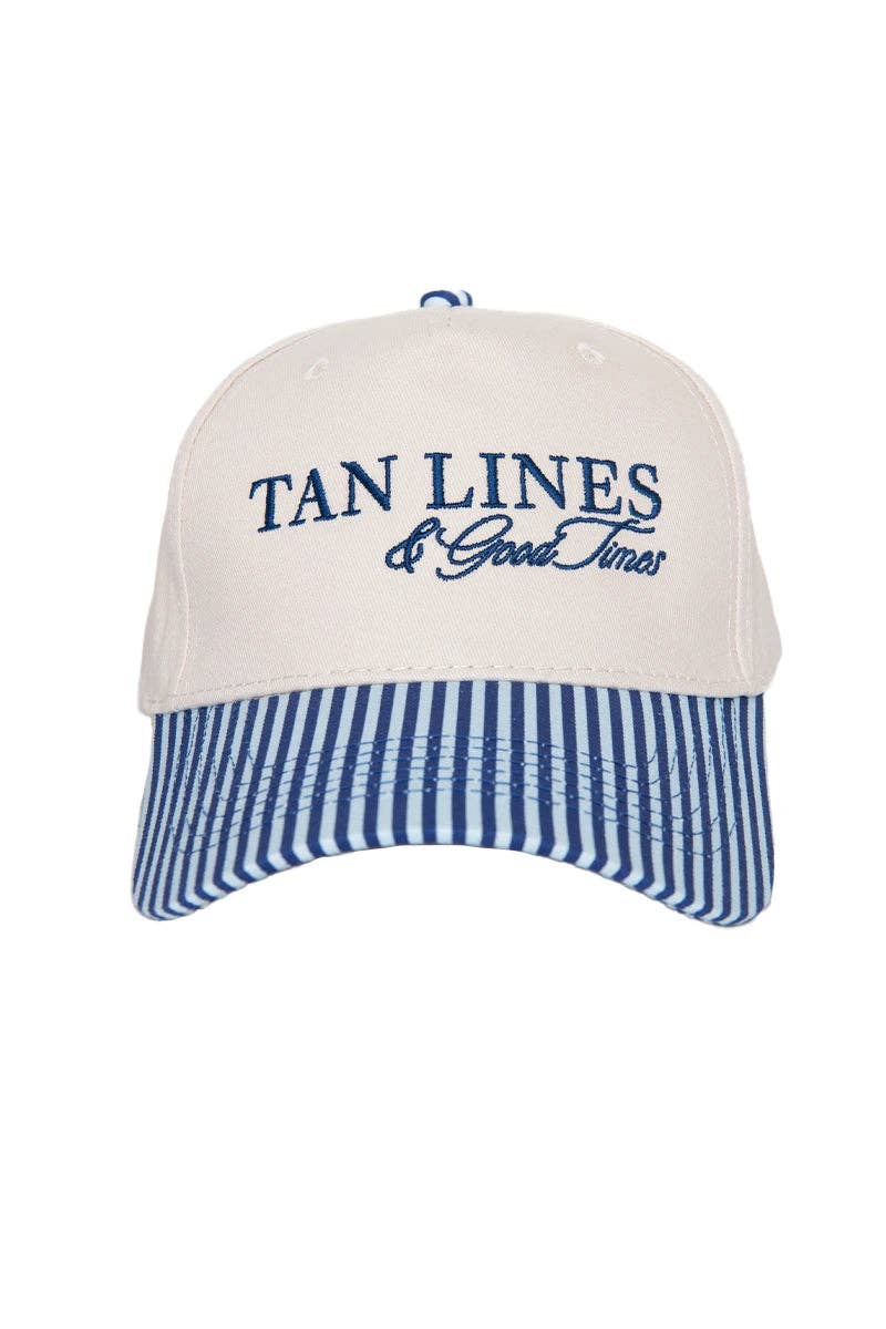 Navy Tan Lines & Good Times Hat