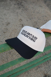 Jesus Ain't Just A Sunday Thing- Embroidered Hat showing adjustable snapback closure