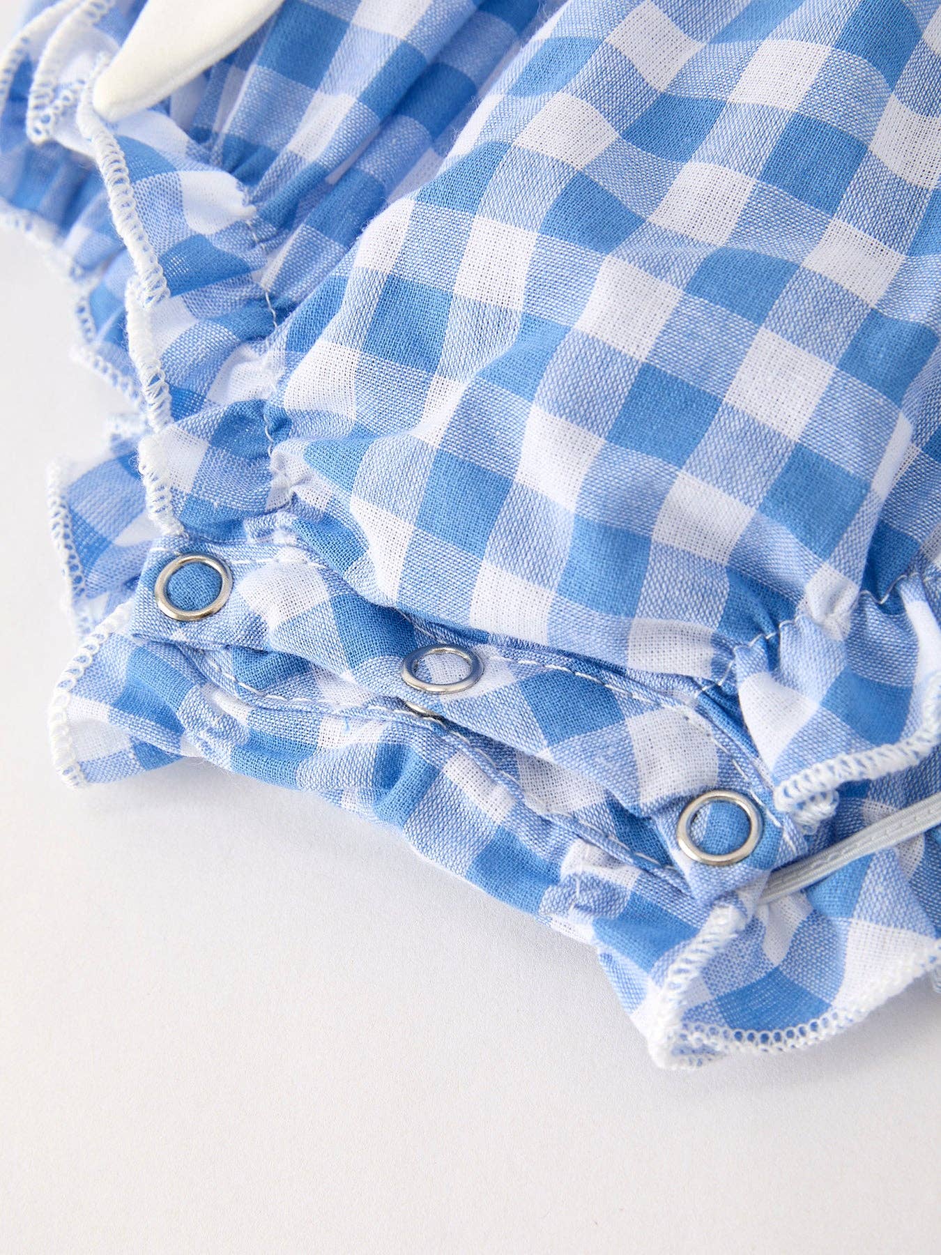 Blue Pumpkin Smock Embroidery Baby Girl Romper