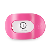 Flat Round Hair Clip | Large | Paradise Pink showing rounded oval shape