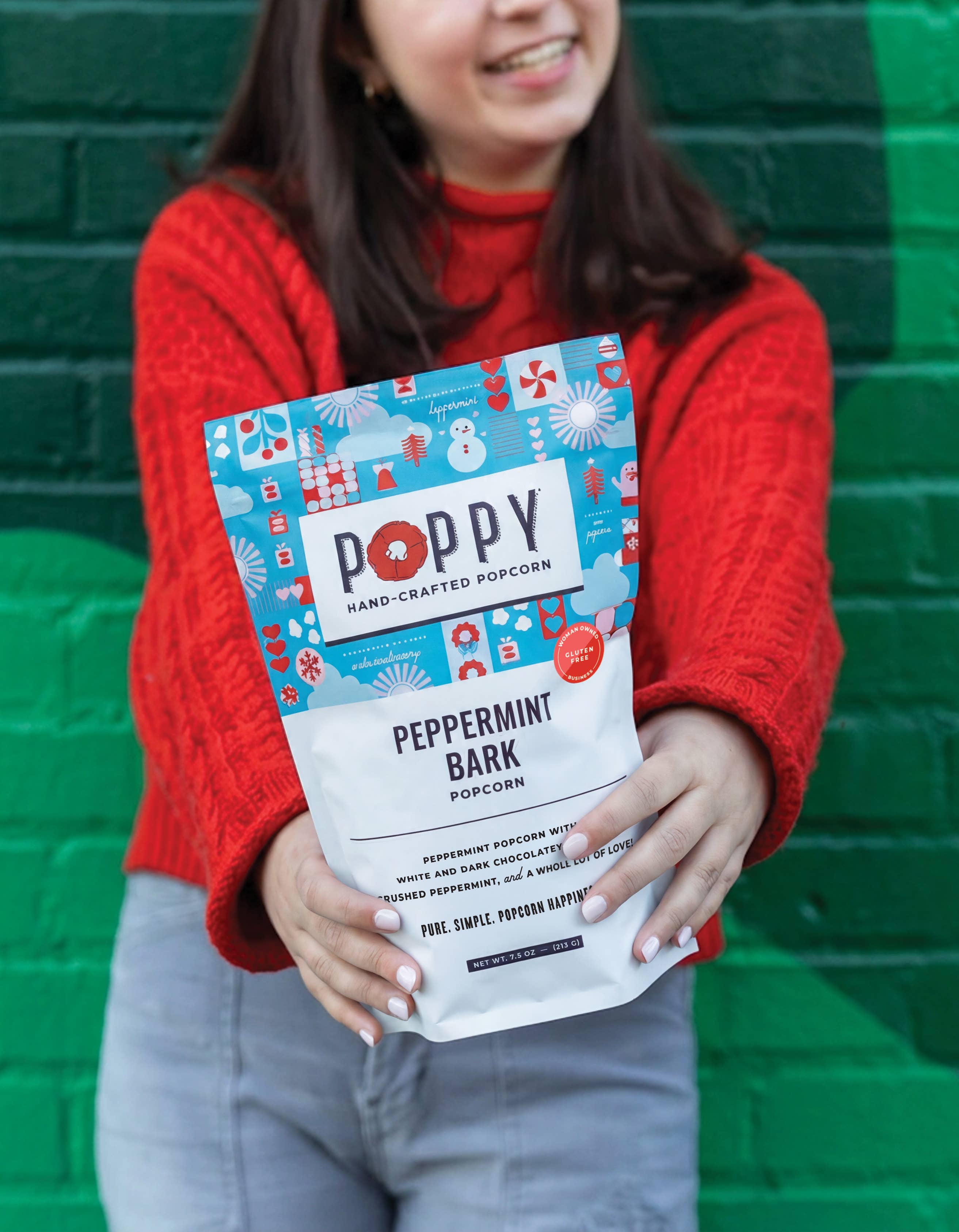 Peppermint Bark Popcorn Market Bag