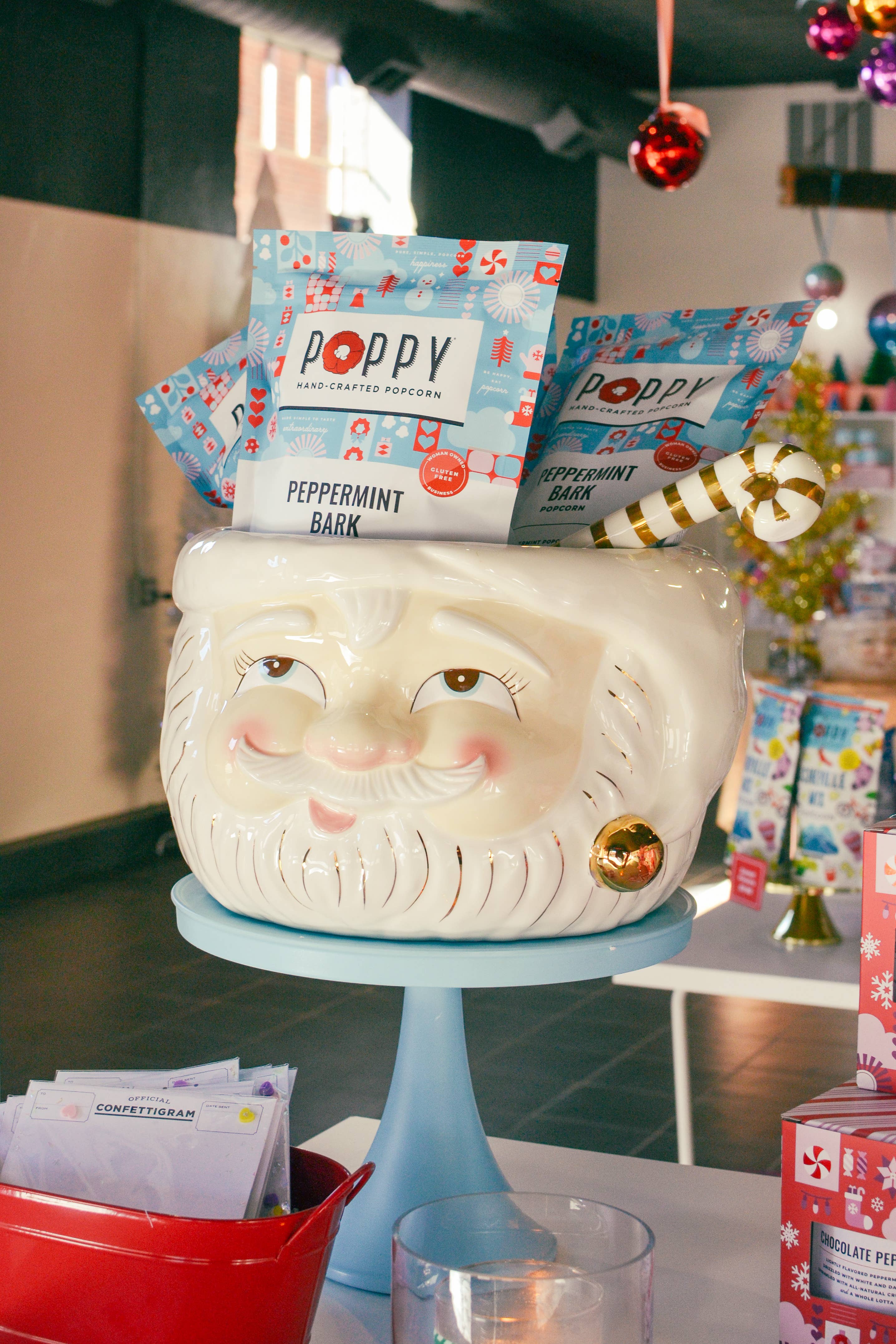 Peppermint Bark Popcorn Market Bag
