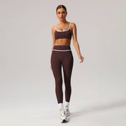Burgundy Contrast Workout Set