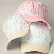 Mama Pink Embroidered Flower Hat