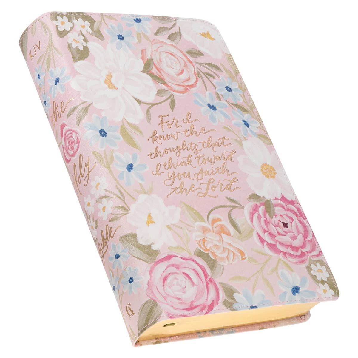 KJV Pink Bible Floral Print