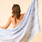 XL Quick-Dry Beach Towel-Petal Parade Blue