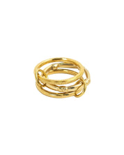Stainless Sculpted Shimmering Interlocking Ring