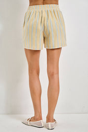 Yellow & Blue Stripe Shorts