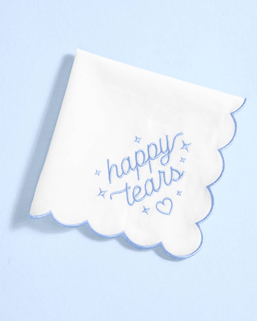 White Happy Tears Handkerchief
