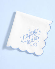 White Happy Tears Handkerchief
